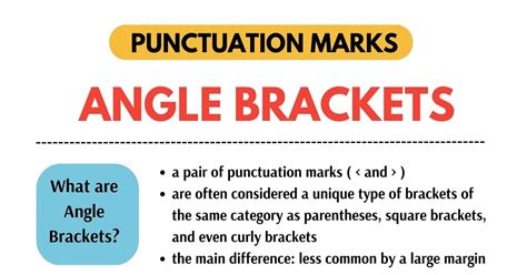 Angle Brackets How And When To Use Them In English Esl