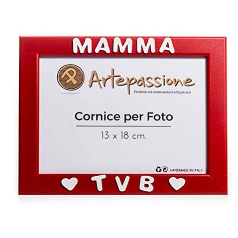 Cornici Rossa Per Foto In Legno X Con La Scritta Mamma Tvb E