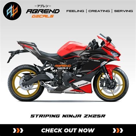 Jual AKSESORIS MOTOR STRIPING NINJA ZX25R LIVERY 2020 STIKER LIST