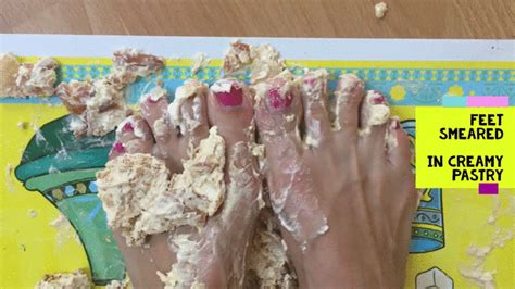 Dominika Safarova Feet Feet Smeared In Creamy Puff Pastry French