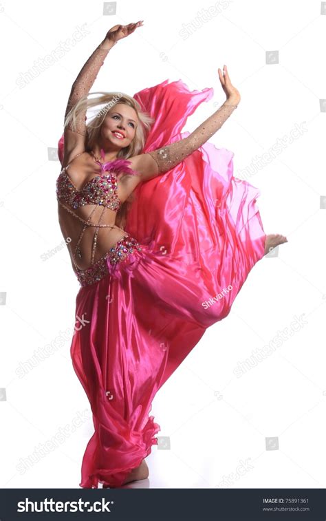 Beautiful Blonde In The Active Arab Dance Stock Photo Shutterstock