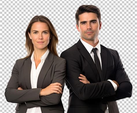 Premium Psd Businessman And Businesswoman Team Isolated On