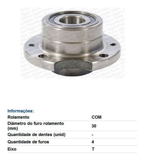 Cubo Roda Traseira Strada Fire Locker Uno Way C Rolamento R 90 66