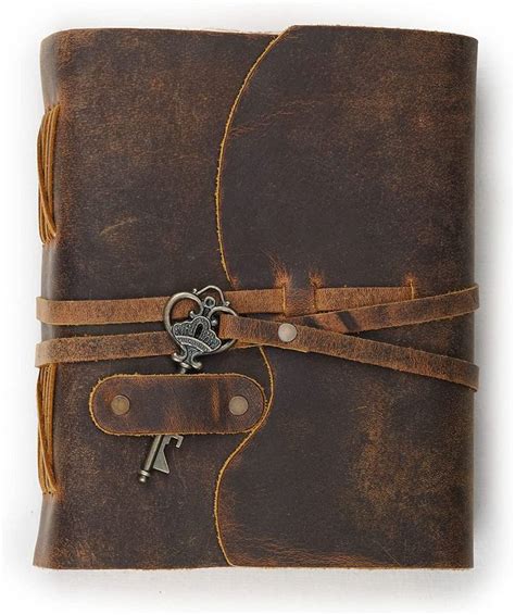 Vintage Leather Journal Handmade With Vintage Deckle Edge Paper