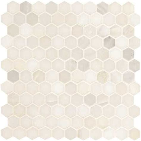 Ms International Inc Smot Ara Hex Greecian White Hexagon In X