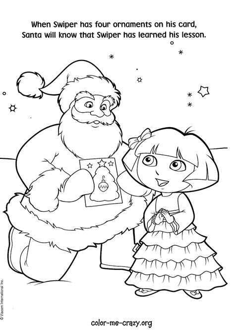 ColorMeCrazy.org: Dora the Explorer - Christmas is Coming