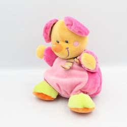 doudou boule souris rose écharpe MOTS D ENFANTS