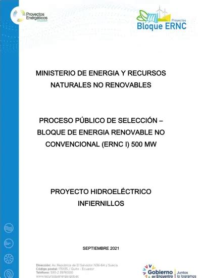 Ministerio De Energia Y Recursos Naturales No Renovables Proceso