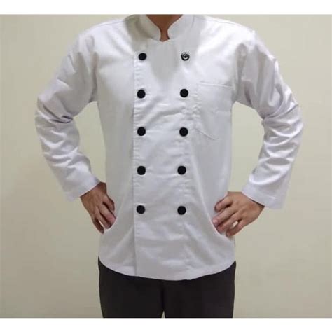 Jual Baju Koki Seragam Chef Lengan Panjang Putih Harga Murah Kualitas