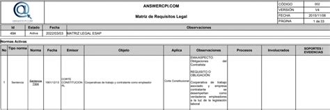 Pasos Para Realizar Una Matriz De Requisitos Legales Answercpi Sas