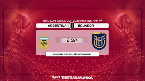 Nhận định Bóng đá Argentina Vs Ecuador Vòng Loại World Cup 2026 07h00