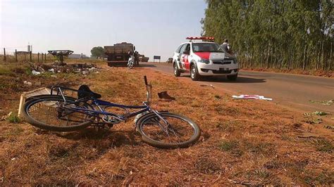 vc repórter ciclista morre em acidente caminhão no interior de SP