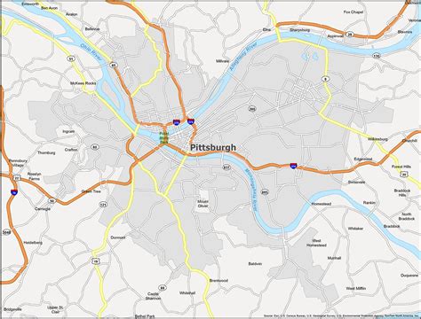 Pittsburgh Map [Pennsylvania] - GIS Geography