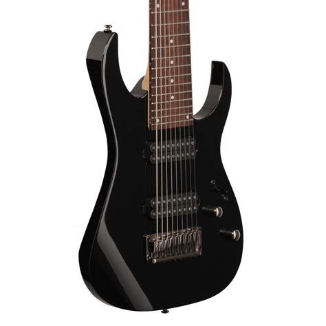 Disc Ibanez Rg9 9 String Electric Guitar Black Gear4music