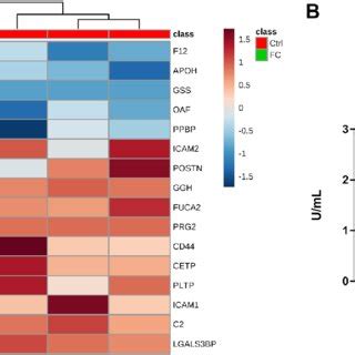 Dysregulated Proteins Revealed By Proteomics A Heat Map Presenting The