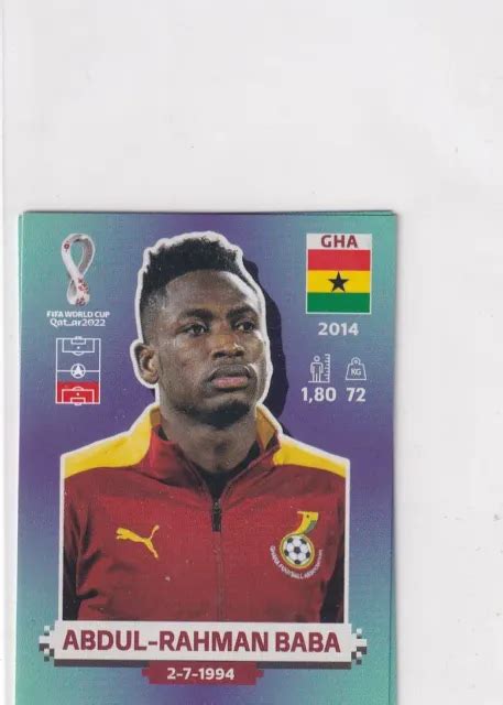 Panini Qatar World Cup Sticker Ghana Nr Gha Abdul Rahman Baba