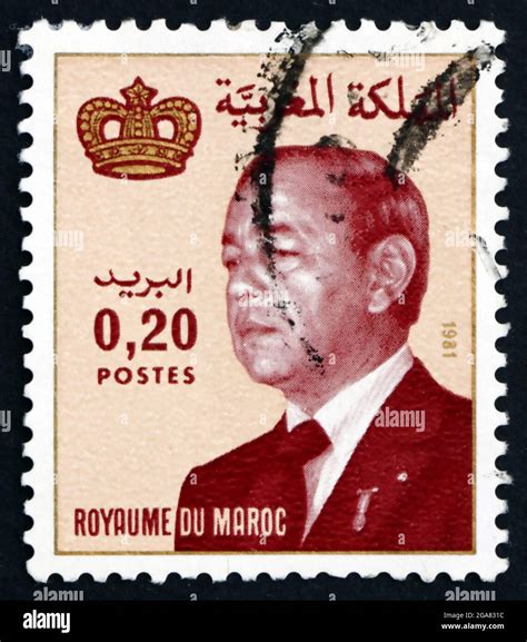 MOROCCO CIRCA 1981 A Stamp Printed In The Morocco Shows Hassan II