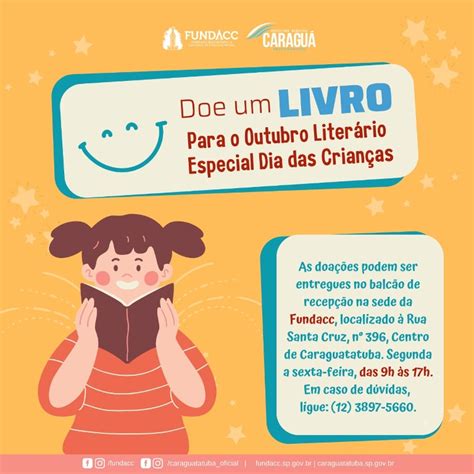 Outubro Literário Fundacc faz arrecadação de livros infantis para o