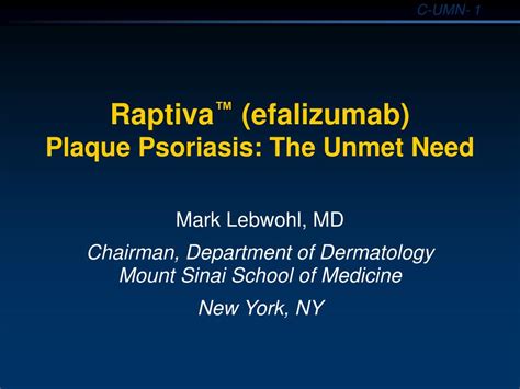 PPT Mark Lebwohl MD Chairman Department Of Dermatology Mount Sinai