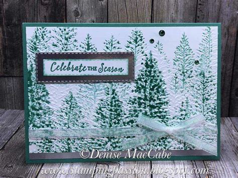 Evergreen Forest D Embossing Folder Christmas Tree Cards