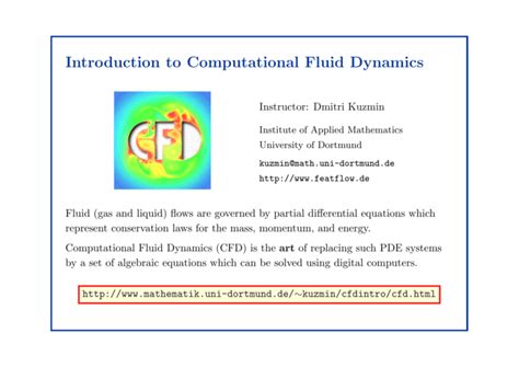 Introduction to Computational Fluid Dynamics