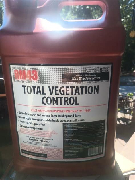 Rm43 25 Gal Total Vegetation Control Weed Preventer Concentrate With