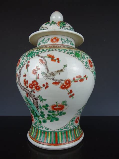 Vase Couvercle Famille Verte Porcelaine Fleurs Catawiki