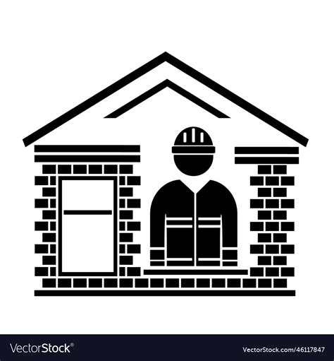 Web Icon Of A Construction Contractor Industry Vector Image