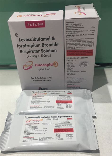 Ipratropium Bromide Levosalbutamol Inhaler. at Rs 412/box | Atrovent in ...