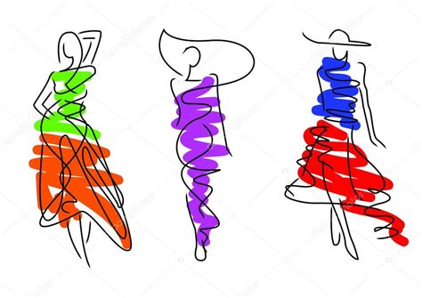 Fashion Sketch Poses Stock Illustration by ©anetkata #33918273