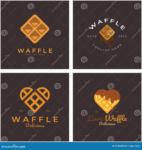 Waffle Logo Simple Illustration Design For Pastry Shop Emblem Badge