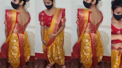 How To Draping Nauvari Saree कैसे मराठी साड़ी पाहने नवाड़ी साड़ी