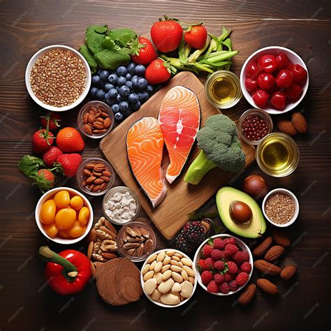 Premium AI Image | AI generated photo of selection of healthy diet for