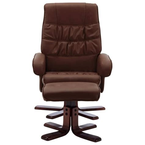 Hua Fauteuils Fauteuil Inclinable Avec Repose Pied Marron