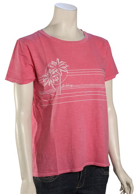 Billabong Best Of Times Womens T Shirt Sunset Pink