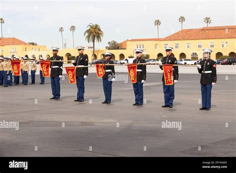 U S Marines With Echo Company 2nd Recruit Training Battalion Present