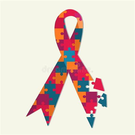 Puzzle Piece Ribbon Autism Stock Illustrations – 393 Puzzle Piece Ribbon Autism Stock ...