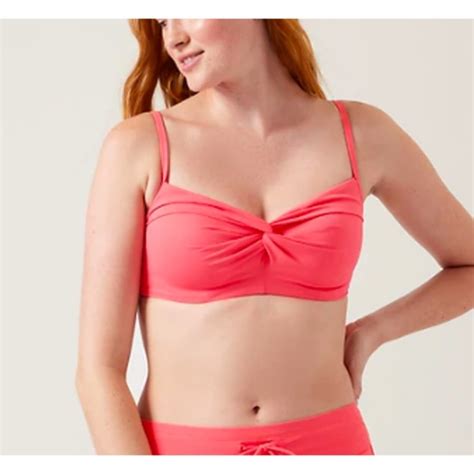 Athleta Swim Athleta Womens Hampton Bra Cup Bikini Top Coral Petal