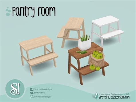 SIMcredible S Naturalis Pantry Ladder Sims 4 Cc Furniture Sims 4 Cc