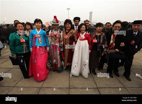 Chinese Ethnic Minority Delegates Arrive For The Opening Session Of The Chinese People Political