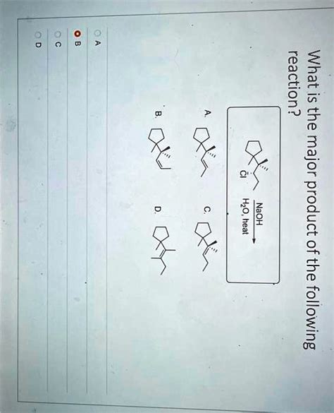 SOLVED: 9 reaction? H2O,heat NaOH What is the major product of the ...