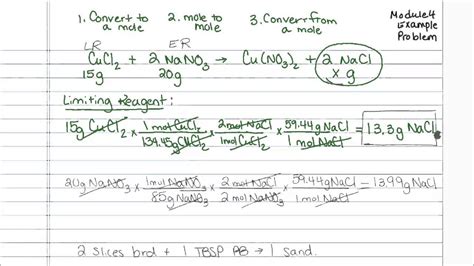 Limiting Reagent Problem Chemistry Youtube