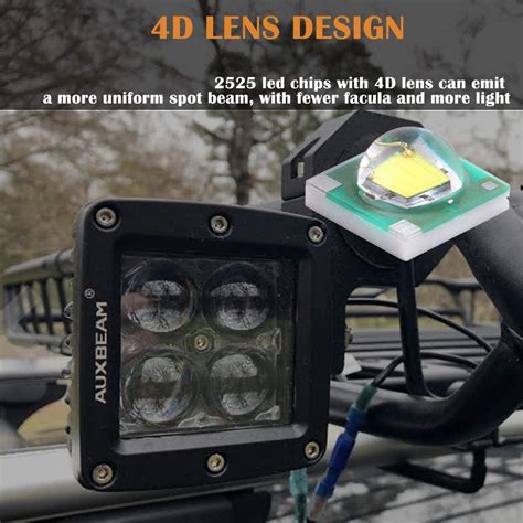 Auxbeam Inch W D Hyperspot Square Led Light Pods James Oaks