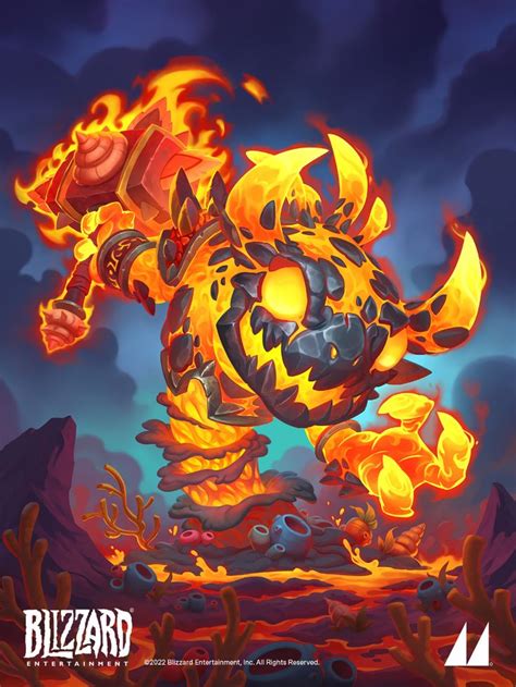 Artstation Hearthstone Card Art Murragnaros Warcraft Art