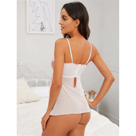 Babydoll Con Lazo Senos Descubierto Margarita Sex Shop