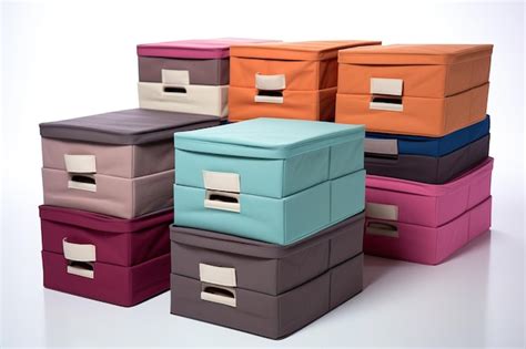 Cajas de almacenamiento de tela de colores solución de almacenamiento