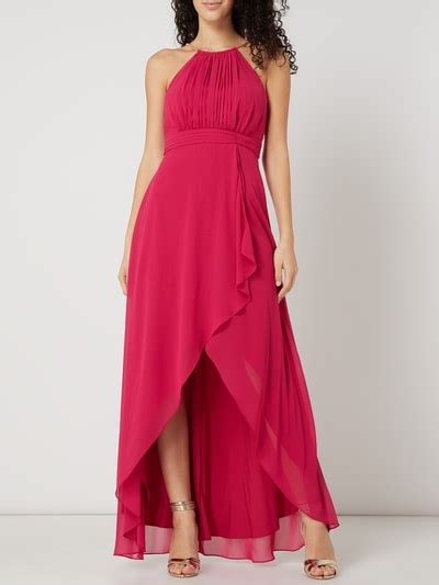 Jake S Cocktail Abendkleid Aus Chiffon Pink Online Kaufen