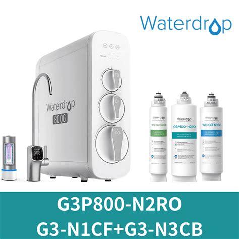 Waterdrop G3p800 Reverse Osmosis System With G3p800 N2roandg3 N1cfandg3 N3cb Tankless Under Sink