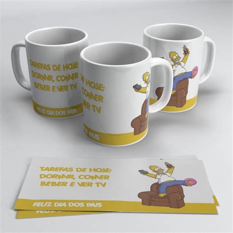 Caneca Personalizada Dia Dos Pais Bart E Homer Simpson Shopee Brasil