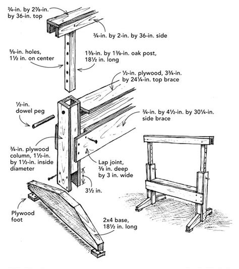 Adjustable-height sawhorse - Fine Homebuilding